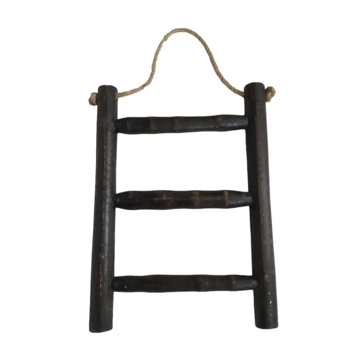 Tea Towel 3-Rung Wall Ladder with Rope Hanger – Therapy Decor