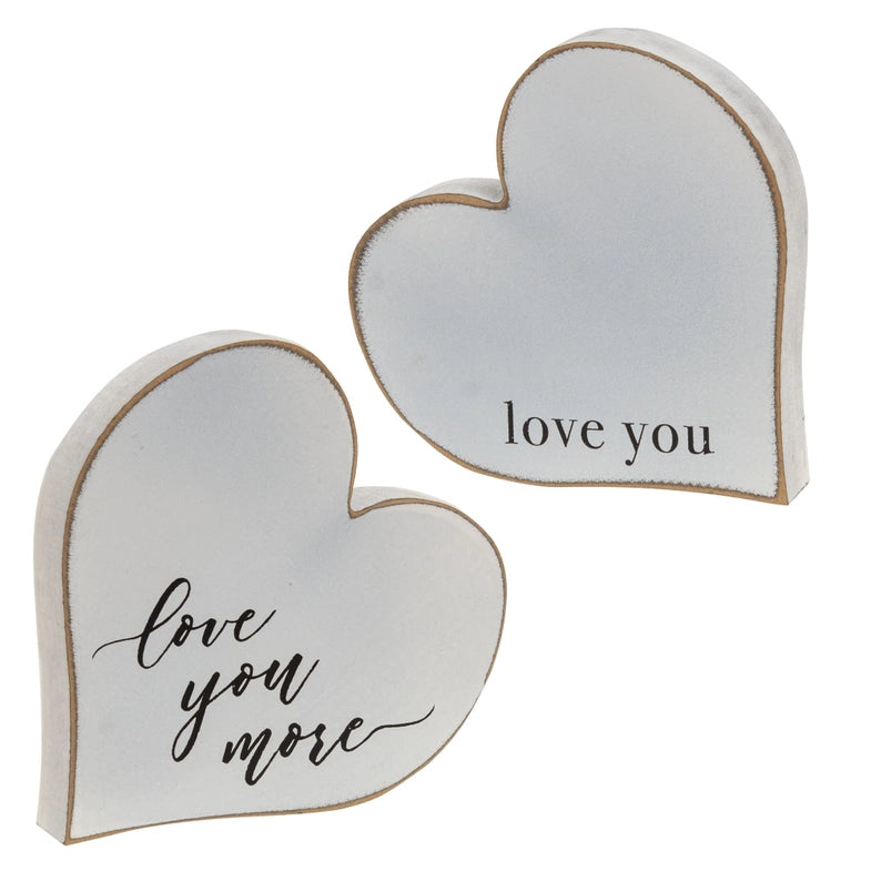 2/Set, Love You More Distressed Chunky Hearts