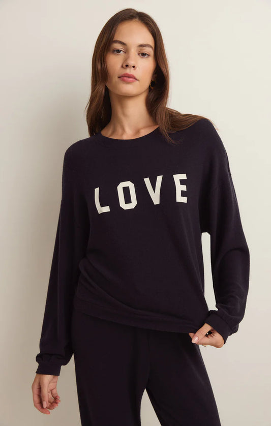 Z Supply Team Love Long Sleeve Top