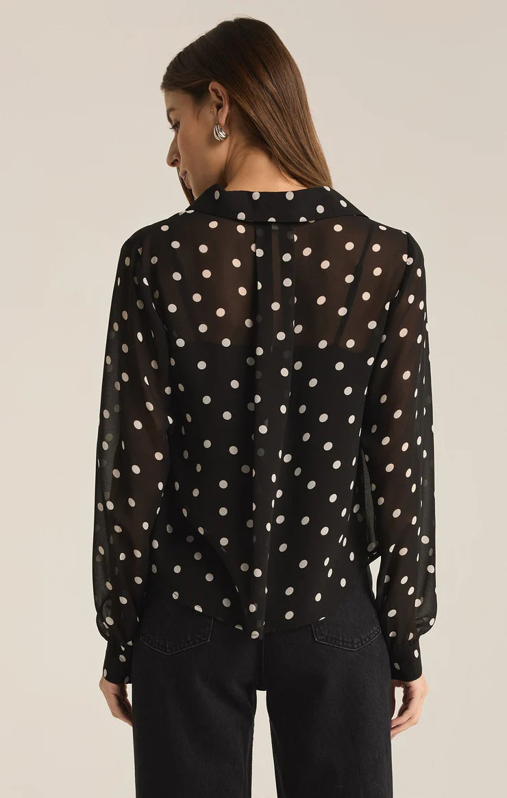 Z Supply Vivienne Polka Dot Top