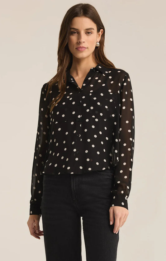 Z Supply Vivienne Polka Dot Top