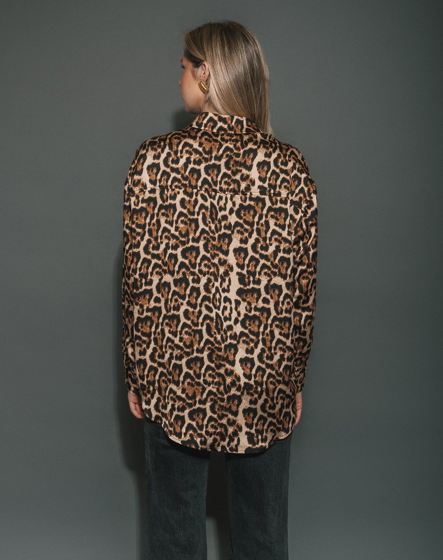 BTL Bianca Leopard Satin Shirt