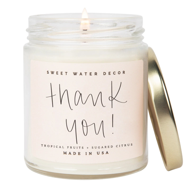 Sweet Water Decor Thank You Candle