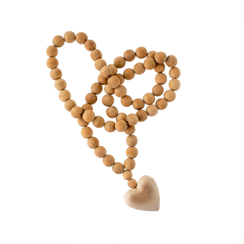 Heart Wooden Prayer Beads Large