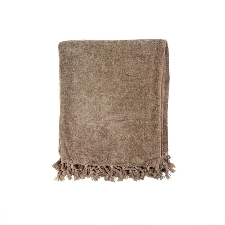 Indaba Ultra Soft Chenille Throw, Beige