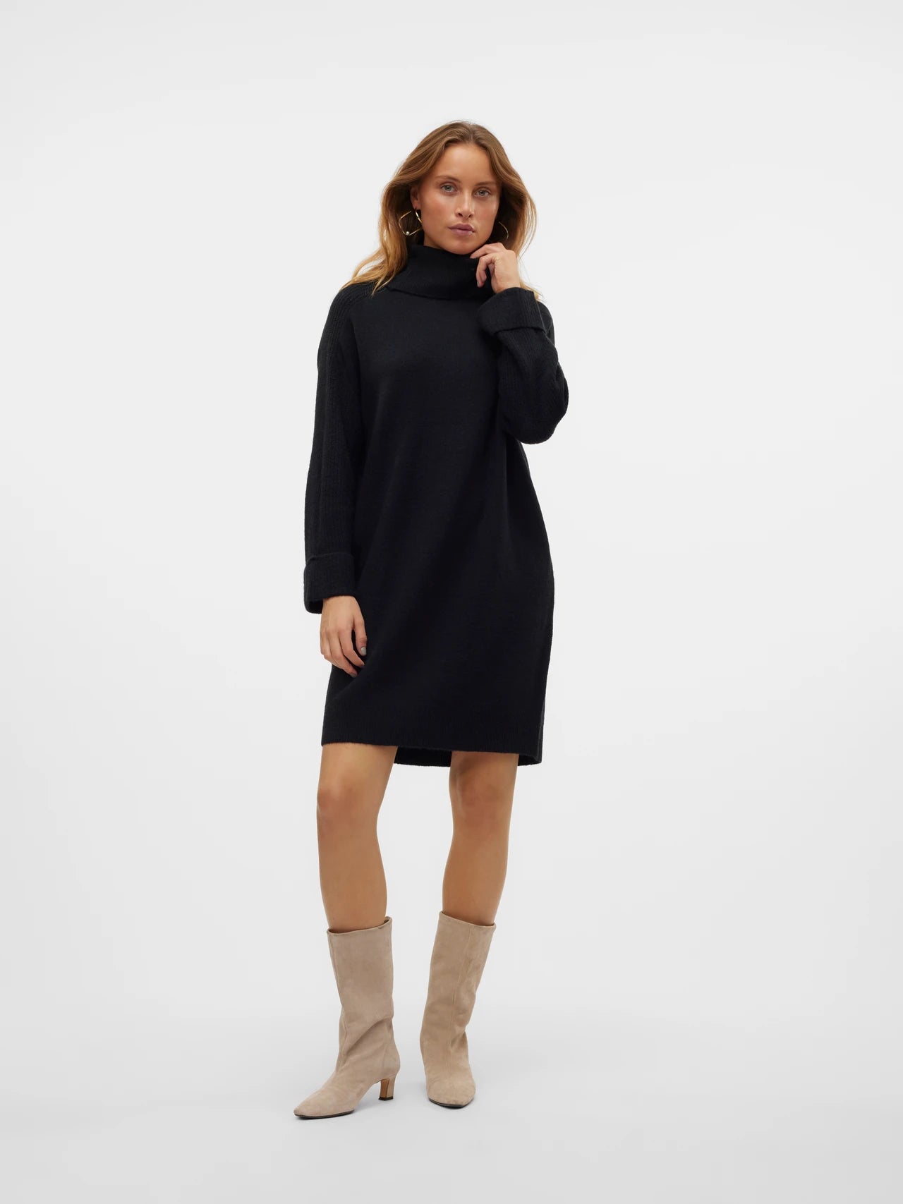 Jupiter Cowlneck Short Dress