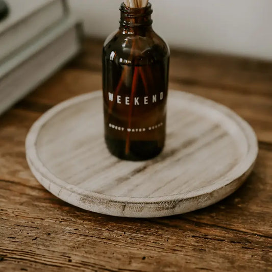 Sweet Water Decor Round Wood Tray